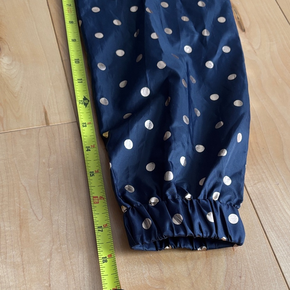 Joules Navy and Rose Gold Polka Dot Raincoat - Picture 10 of 10